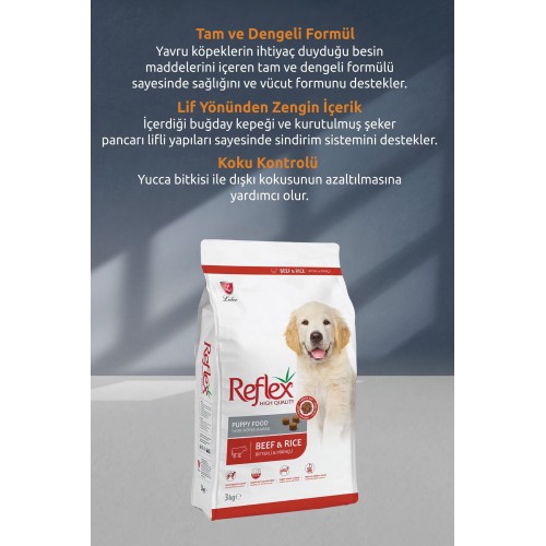 Biftekli Ve Pirinçli Yavru Köpek Maması 3 Kg Biftekli Ve Pirinçli Yavru Köpek Maması 3 Kg