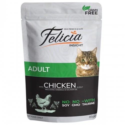 Felicia Tahılsız Tavuklu Pouch Yetişkin Konserve Kedi Maması 85 Gr
