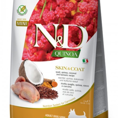 Quinoa Skin&coat Bıldırcın Ve Hindistan Cevizli Adult Mini Köpek Maması 2,5 Kg