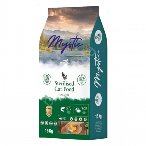 Mystic Az Tahıllı Yetişkin Steril Kedi Maması Somonlu 15 kg Mystic Az Tahıllı Yetişkin Steril Kedi Maması Somonlu 15 kg