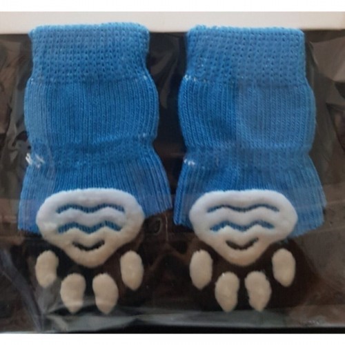 Küçük Irk Köpek Çorap 4 Lü Medıum ( M ) Mavi Siyah Desenli Küçük Irk Köpek Çorap 4 Lü Medıum ( M ) Mavi Siyah Desenli