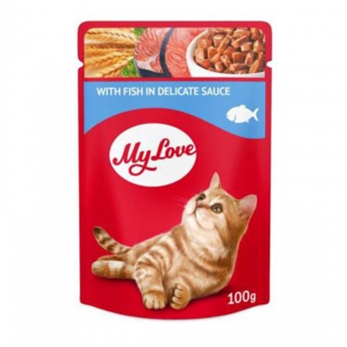 My Love Pouch Soslu Balık Etli Yetişkin Yaş Kedi Maması 100gr My Love Pouch Soslu Balık Etli Yetişkin Yaş Kedi Maması 100gr