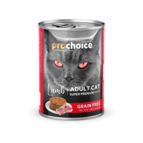 Pro Choice Lamb Kuzu Etli Tahılsız Kedi Konservesi 400 gr Pro Choice Lamb Kuzu Etli Tahılsız Kedi Konservesi 400 gr