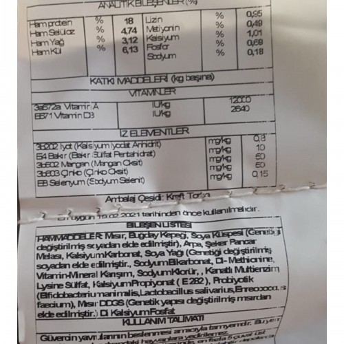 Optima Güvercin Yavru Yemi Premıum 15kg