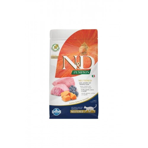 Pumpkin Tahılsız Kuzu & Yaban Mersinli Kısırlaştırılmış Yetişkin Kedi Maması 1,5 Kg Pumpkin Tahılsız Kuzu & Yaban Mersinli Kısırlaştırılmış Yetişkin Kedi Maması 1,5 Kg