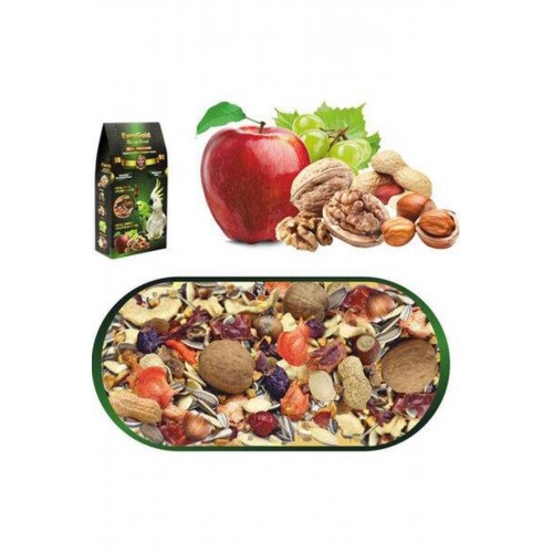 Deluxe Blend Fruits & Nuts Meyveli Ve Kuruyemişli Papağan Yemi 650 gr Deluxe Blend Fruits & Nuts Meyveli Ve Kuruyemişli Papağan Yemi 650 gr