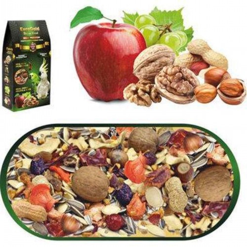 Deluxe Blend Fruits & Nuts Meyveli Ve Kuruyemişli Papağan Yemi 650 gr Deluxe Blend Fruits & Nuts Meyveli Ve Kuruyemişli Papağan Yemi 650 gr