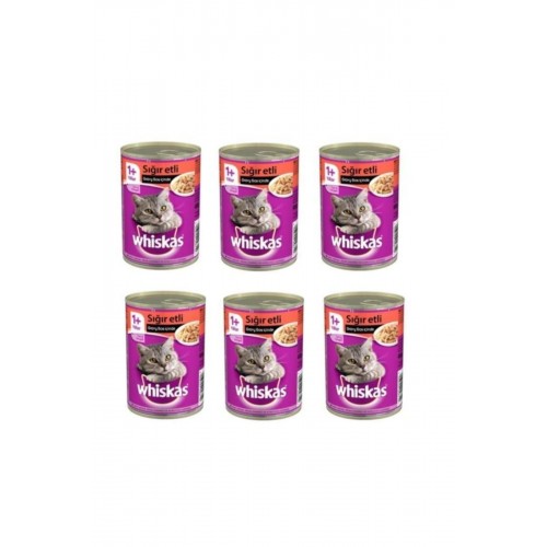 Sığır Etli Kedi Mama Konserve 6x400 gr Sığır Etli Kedi Mama Konserve 6x400 gr
