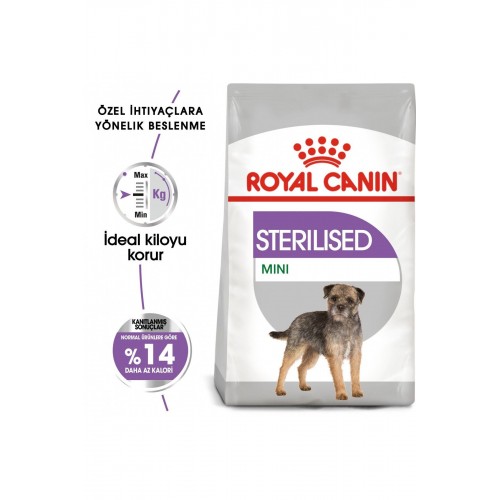 Mini Küçük Irk Kısırlaştırılmış Köpek Maması 3kg Mini Küçük Irk Kısırlaştırılmış Köpek Maması 3kg