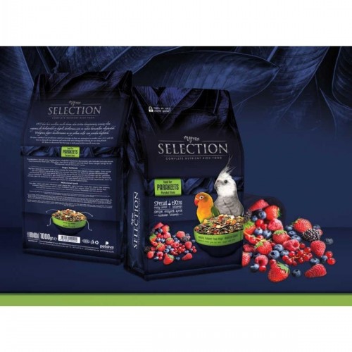 Selection 10 Çeşit Gerçek Meyve Parçalı Paraket Yemi 1 Kg