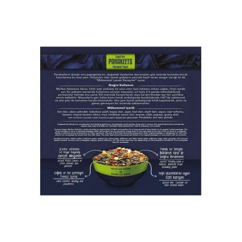 Selection 10 Çeşit Gerçek Meyve Parçalı Paraket Yemi 1 Kg Selection 10 Çeşit Gerçek Meyve Parçalı Paraket Yemi 1 Kg