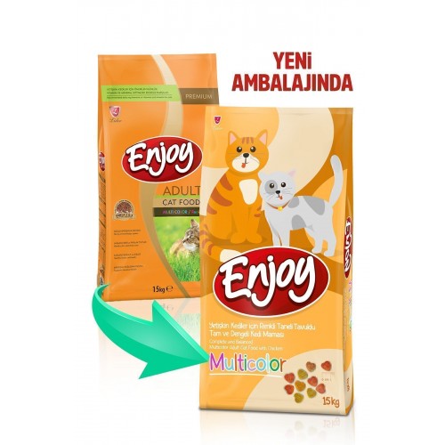 Tavuklu Yetişkin Çok Renkli Kedi Maması 15 Kg