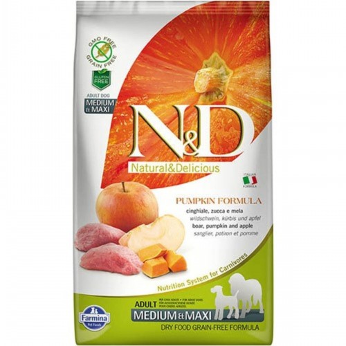 Bal Kabaklı Yaban Domuzlu Ve Elmalı Tahılsız Orta Ve Büyük Irk Yetişkin Köpek Maması 12 Kg