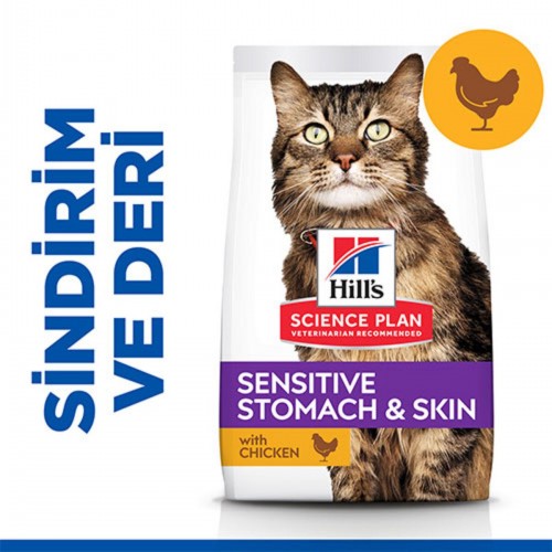 Hill’s Scıence Plan Adult Sensitive Stomach&skin Chicken Tavuklu Yetişkin Kedi Maması 1,5 Kg
