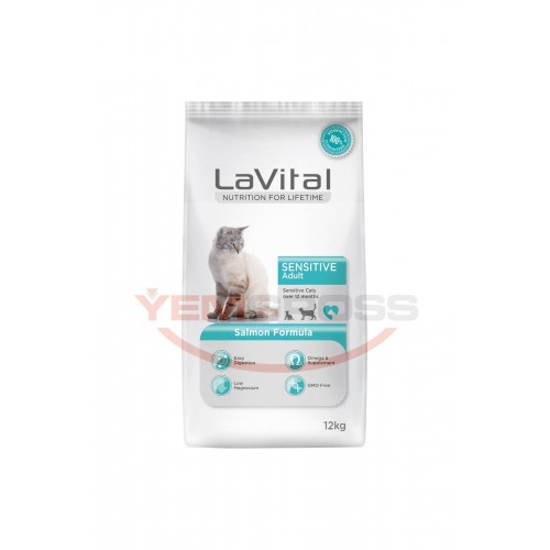 Lavital Sensitive Somonlu Yetişkin Kedi Maması 12 Kg Lavital Sensitive Somonlu Yetişkin Kedi Maması 12 Kg