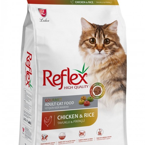 Tavuklu ve Pirinçli Renkli Taneli Yetişkin Kedi Maması 2 kg