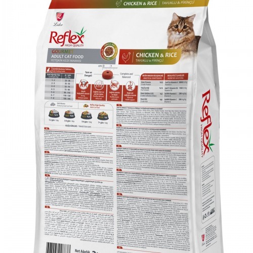 Tavuklu ve Pirinçli Renkli Taneli Yetişkin Kedi Maması 2 kg