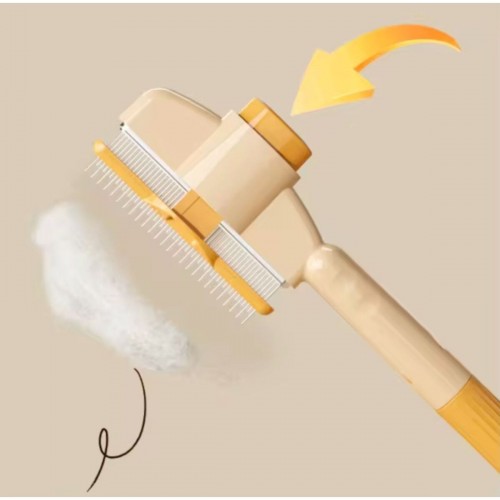 Otomatik Temizlenen Basmalı Tuşlu Kedi Köpek Fırçası Evcil Hayvan Tüy ve Pire Toplayıcı Tarak