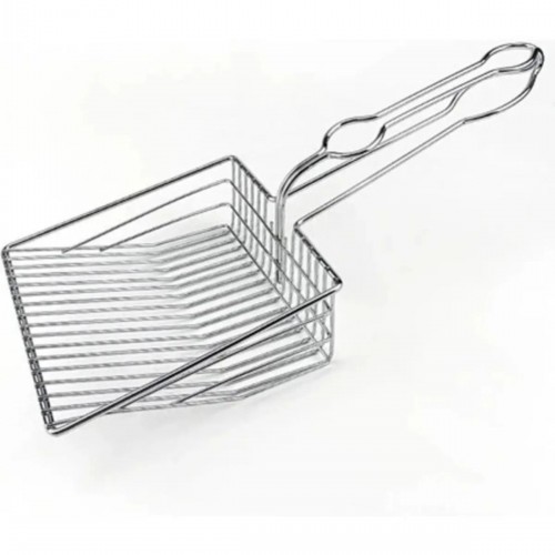 Paslanmaz Metal Kedi Köpek Kum Temizleme Küreği - Tuvalet Kumu Temizleyen Metal Kürek